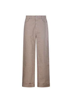 P.A.R.O.S.H. turn-up cuff trousers - Neutrals