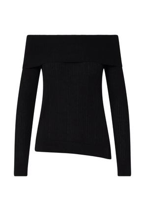 LIU JO wool sweater with bardot neckline - Black