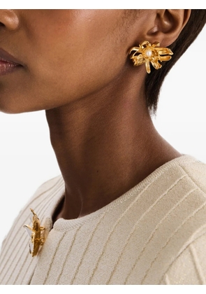 Oscar de la Renta Chrysanthemum earrings - Gold