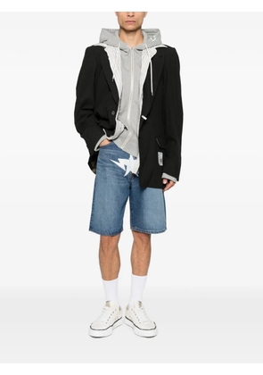 A BATHING APE® star-print denim shorts - Blue
