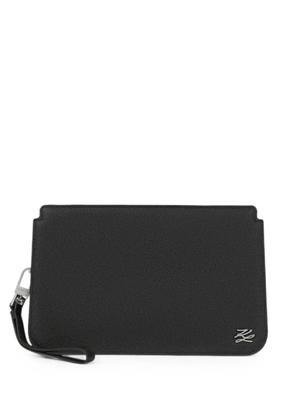 Karl Lagerfeld K/Autograph leather pouch - Black