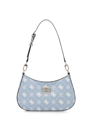 GUESS USA Emelie monogram-print logo-plaque shoulder bag - Blue