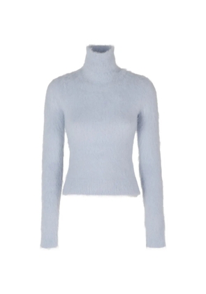 DONDUP roll-neck fuzzy-knit sweater - Blue