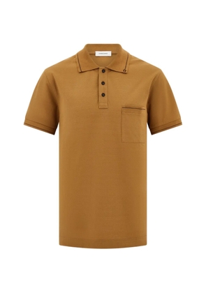 Ferragamo piqué chest-pocket polo shirt - Brown