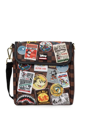 Sprayground x Disney checkerboard messenger bag - Brown