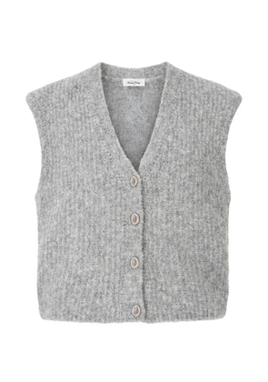 American Vintage Zolly button-fastening V-neck vest - Grey