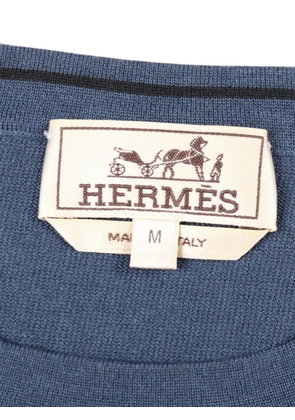 Hermès Pre-Owned logo sweater - Blue
