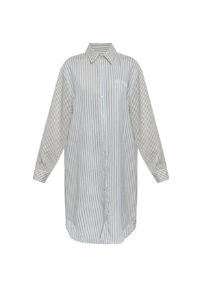 Diesel striped long-sleeve dress - White