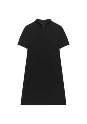 Courrèges vinyl-collar A-line mini dress - Black