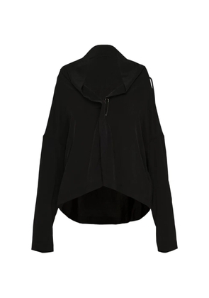 Yohji Yamamoto safety-pin-fastening drawstring jacket - Black