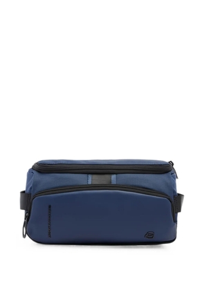 PIQUADRO logo-plaque wash bag - Blue