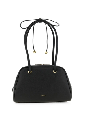 Furla Poppy full-grain leather tote bag - Black
