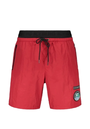 Iceberg logo-patch drawstring swim shorts - Red
