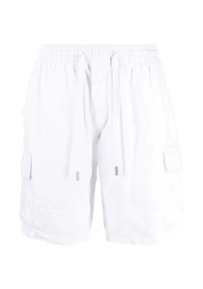 Vilebrequin drawstring-fastening linen cargo shorts - White
