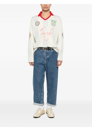 FOUND striped graphic-print T-shirt - Neutrals