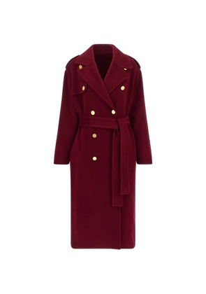 Alberta Ferretti double-breasted wool-cashmere coat - Red