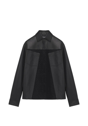 Alexander McQueen panelled leather overshirt - Black