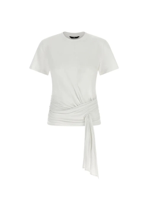 7 For All Mankind draped-detail T-shirt - White