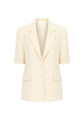 Hanita short-sleeve notched-lapel blazer - Neutrals
