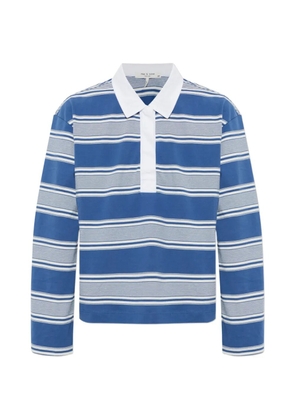 rag & bone Kelly striped long-sleeve polo shirt - Blue