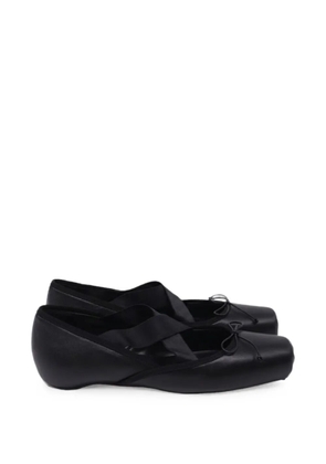 Christian Louboutin Pre-Owned Cassiasticina bow-detail ballet flats - Black