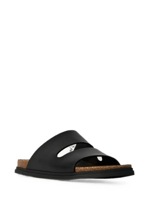 The Row leather band sandals - Black