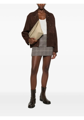 Ermanno Scervino check-pattern mini skirt - Brown