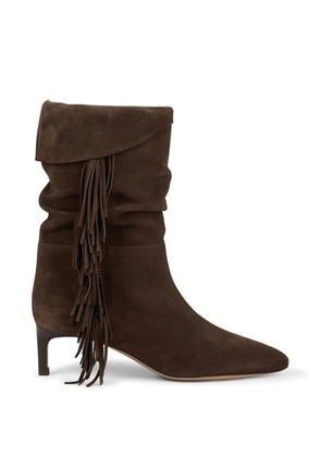 Ba&Sh Cardi fringed ankle boots - Brown