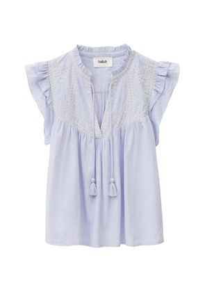 Ba&Sh Janny embroidered tassel blouse - Blue