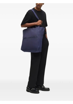 Karl Lagerfeld logo tall tote bag - Blue