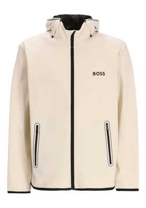 BOSS hooded zip-front jacket - Neutrals