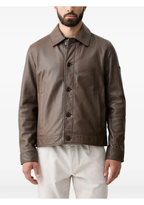 Joop! leather button-up jacket - Brown