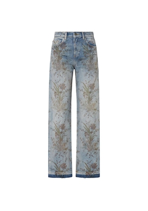 LIU JO high-waisted jeans with print - Blue