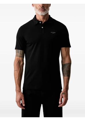 GUESS USA logo-detail buttoned polo shirt - Black