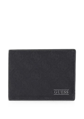GUESS USA monogram-pattern bifold wallet - Black