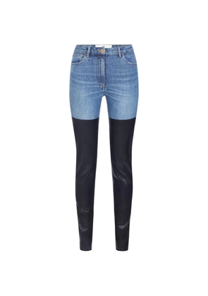 Elisabetta Franchi cigarette jeans with double texture - Black
