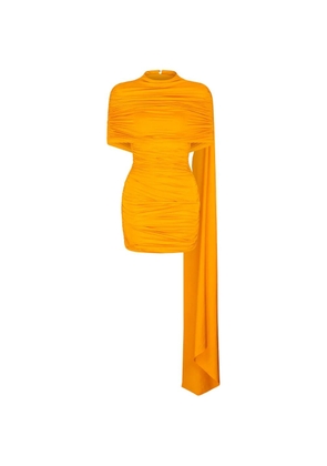 Atoir ruched draped-panel dress - Orange