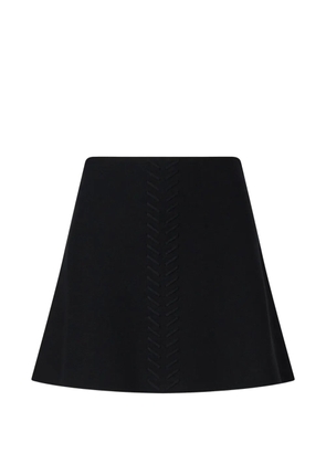 LIU JO knit mini skirt with braided details - Black