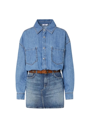 LIU JO short denim dress with belt - Blue