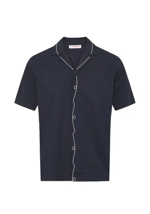 Orlebar Brown Maitan border-embroidery shirt - Blue