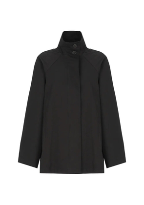 EMME high-neck raglan-sleeve raincoat - Black