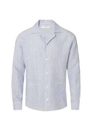 Orlebar Brown Soren striped hemp jacket - White