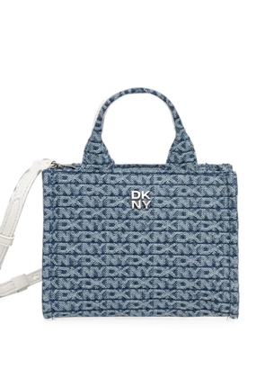 DKNY logo-pattern tote bag - Blue