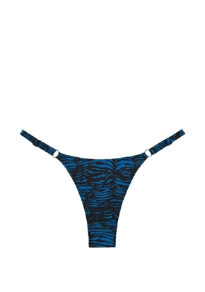 TROPIC OF C Solana zebra-print bikini bottoms - Blue