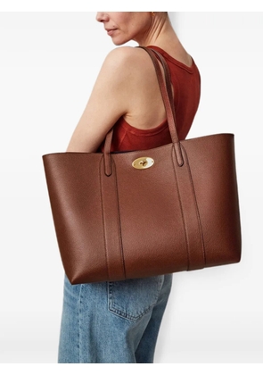 Mulberry small Bayswater grained leather tote bag - Brown