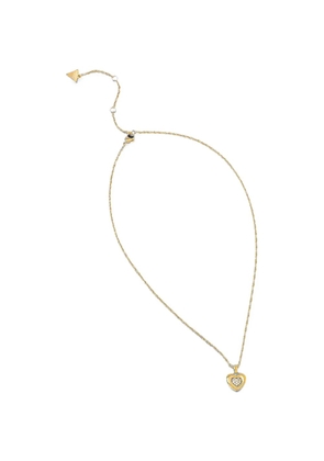 GUESS USA L.O.V.E. crystal-embellished heart necklace - Yellow