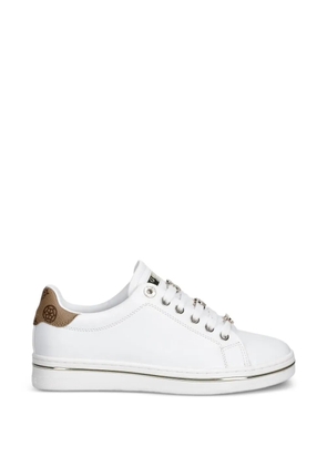GUESS USA logo-plaque lace-up sneakers - White