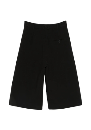 NISSA pleated wide-leg shorts - Black
