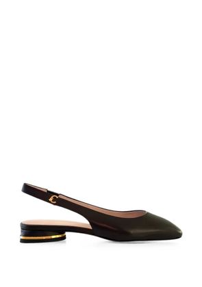 Coccinelle slingback leather ballet flats - Black