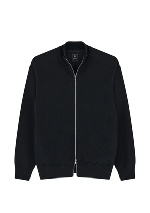 Boggi Milano full-zip jumper in merino wool blend WOOLTECH - Blue
